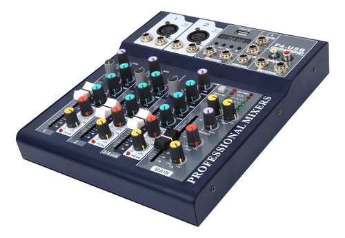 Mesa De Mezclas Mixer Professional Sound De 4 Canales Para