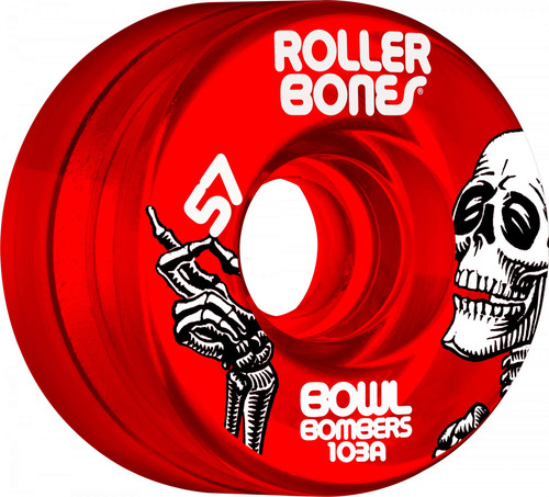 Rollerbones Bowl Bombers 2.244 In 103a Red Quad Wheels 8 Pk