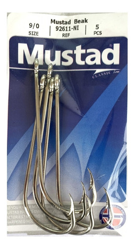 Anzuelo Mustad 92611 #9/0 Para Pesca De Dorados Surubí Patí