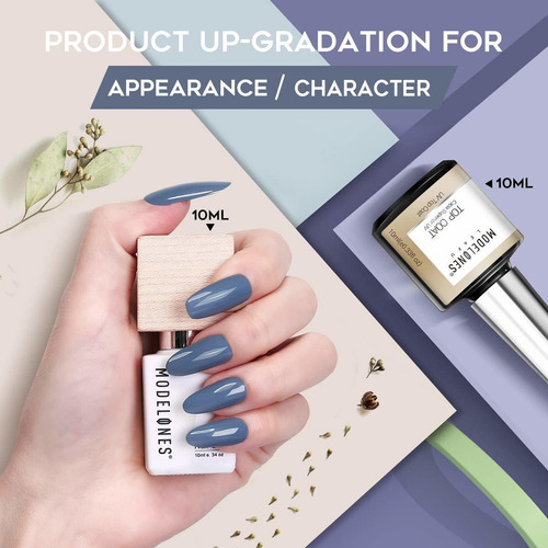 Modelones - Juego De Esmalte De Uñas De Gel Con Capa Compañe