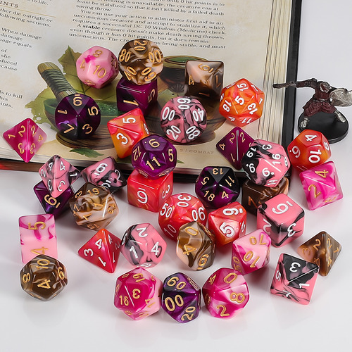 Conjunto De Dados Rpg - 35 Unidades De Dados Poliédricos Dnd