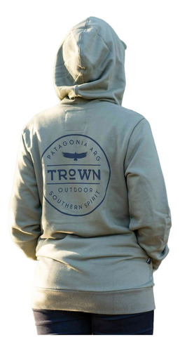 Buzo Full Zip Trown Logo Circle Unisex Hombre Mujer