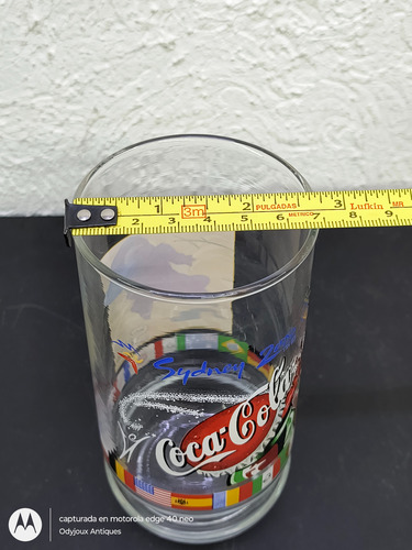 Vaso Coca Cola Olimpiadas Sydney 2000 Atletismo De Colección Transparente (Usado)
