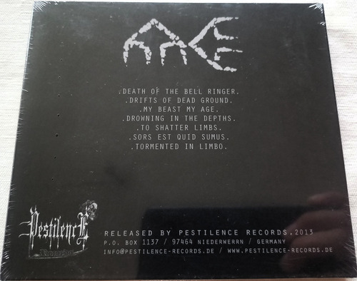 Ater Era - Beneath Inanimate Grime Digipak Ed. Europa Black Primer Edición Limitada Europea (Usado)