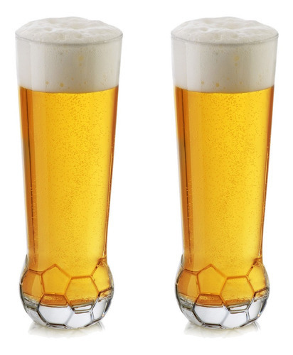 2 Copos Bola P/ Cerveja/chopp Suco Água Refrigerante 420ml Cor Transparente