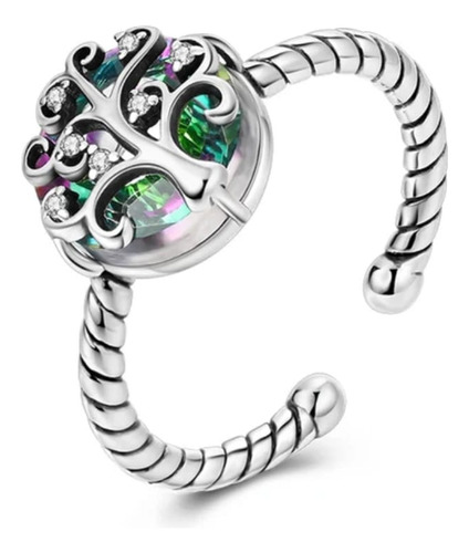 Anillo Ajustable Para Mujer Árbol De La Vida Plata S925