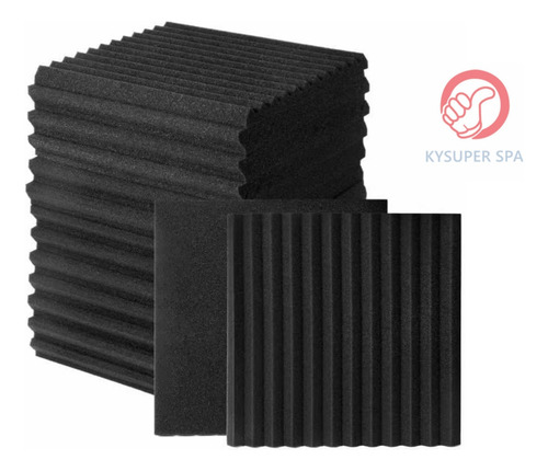 Pack 12 Piezas Paneles Acústicos Cuadrados 30x30 Cm Espuma 2.5 Cm para estudio de grabación sala de escucha cine en casa KTV y varios lugares públicos