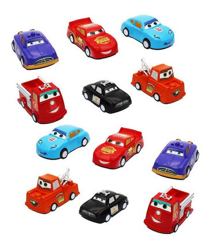 Carros Cars De Impulso Colección Juguete Didactico X 12 Pcs