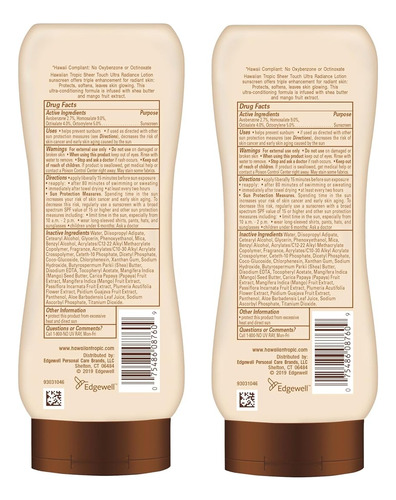 Hawaiian Tropic Loción Sheer Touch Protector Solar Spf 50, P