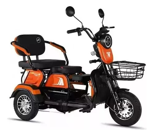 Triciclo Elétrico 350w Dois Assentos Zub Cor Vinho