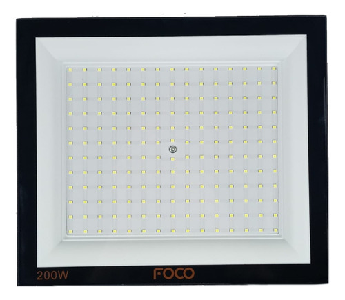 Refletor Led Ultra 200w Luz Branca 6500k Área Externa Foco Carcaça Preto 100-240v