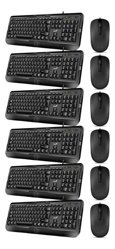 Teclado Y Mouse Pc O Notebook Genius X6 Unidades Cable Usb