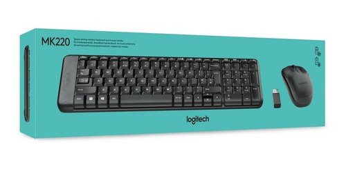 Imagen 7 de 8 de Kit de teclado y mouse inalámbrico Logitech MK220 Español Latinoamérica de color negro