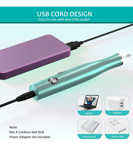 Lima Eléctrica De Uñas Zoccee 22,000 Rpm Kit Profesional D