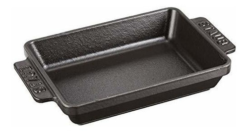 Staub Mini Plato Rectangular 15cm X 11cm Negro.