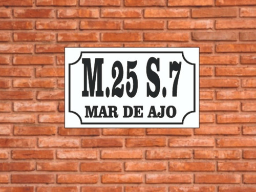 Número De Puerta Dirección Carteles Domicilio