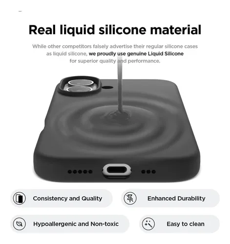 Estuche Forro Funda En Silicona + Vidrio Para iPhone 16 Plus