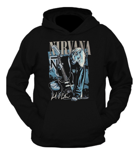 Hoodie Canguro Buzo Nirvana Kurt Cobain Grunge Rock 