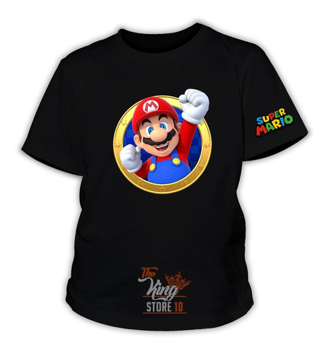 Polera De Niño, Mario Bros, Nintendo, Gamer, Peach