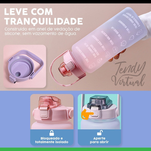 Kit de 3 botellas de entrenamiento motivacional Academia Squeeze de color negro, frases motivadoras en botella