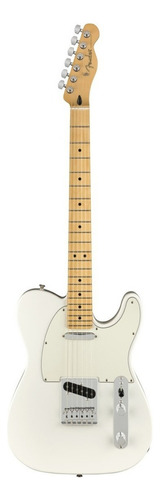 Guitarra elétrica Fender Player Telecaster de  amieiro polar white brilhante com diapasão de bordo