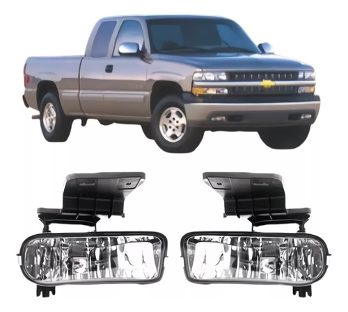 Par Faro Niebla Chevrolet Silverado 1999 2000 2001 2002 Foco