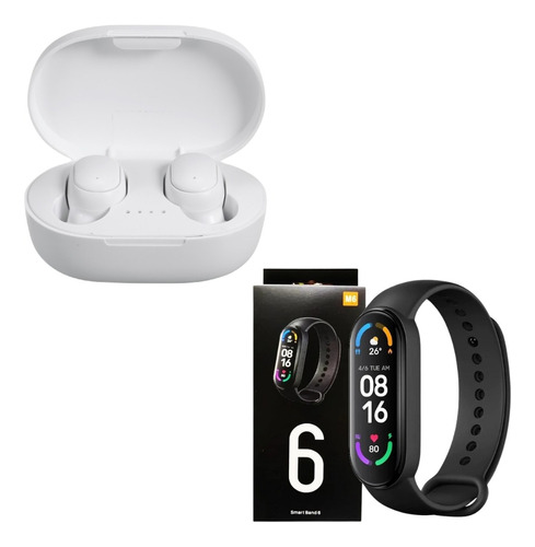 Combo Reloj Smartband M6 + Auricular Inalambrico A6s