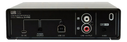 Interface Steinberg Ur12 B Usb 2.0 Para Grabacion 2 X 2 Msi Color Negro