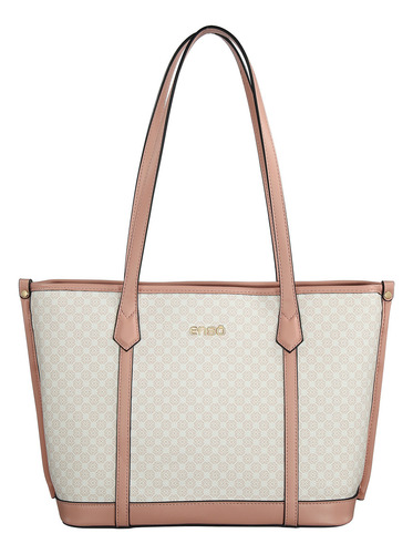 Bolsa Tote Enso Mujer Eb25401ttmbe Monograma Beige