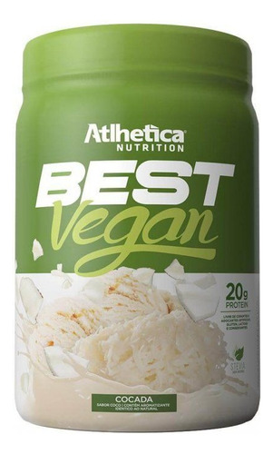 Whey Best Vegan Atlhetica Nutrition Proteína Vegana 500g Sabor Cocada