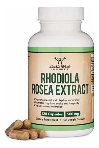  Rhodiola Rosea 500 Mg, 120 Caps,  Cerebro, Estress, Animo