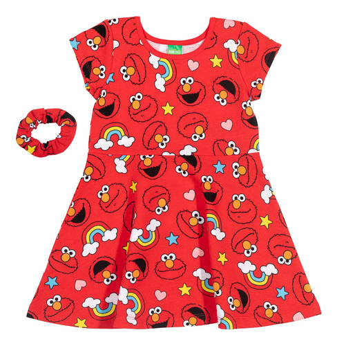 Sesame Street Elmo Abby Cadabby - Vestido Y Coletero Para Be