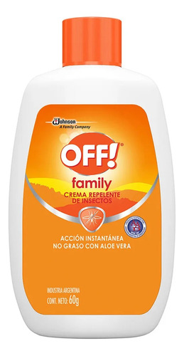 Repelente Mosquitos Off Family Naranja Para Cuerpo En Crema