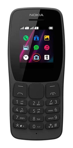 Celular Nokia 110 32mb Dual Sim Câmera Vga Rádio Fm Preto