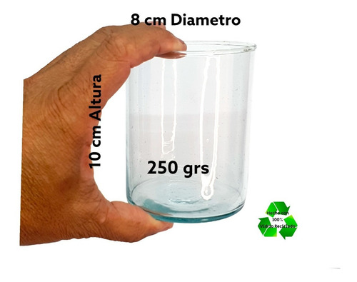 Imagen 4 de 6 de Frascos / Cilindros 8x10cm (250gr) Para Veladoras 200p