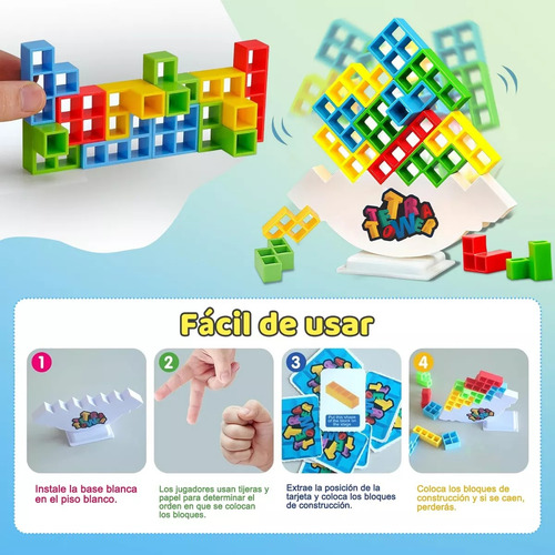 Juego De Equilibrio Tetra Tower, 48 Bloques De Construcción
