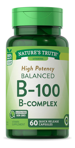 Nature's Truth Balanced B-100 B Complex 60capsulas