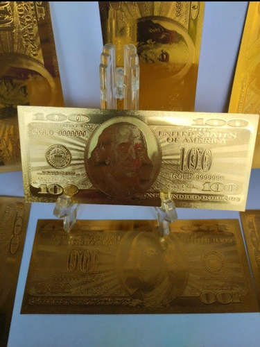 Billete Dólar Dorado Feng Shui 