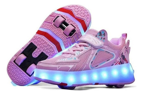 Zapatillas De Cuatro Ruedas Con Luz Led Para Niños