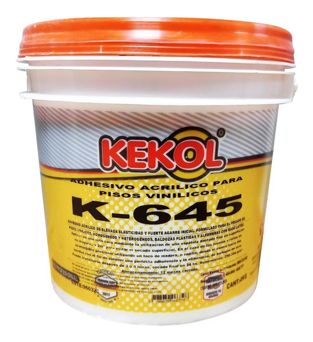 Imagen 1 de 4 de Adhesivo Acrílico Para Pisos Vinílicos 4 Kg Kekol