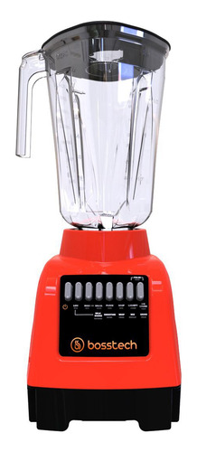 Licuadora Bosstech Bsed-b1 2 L Roja Con Vaso De Plástico