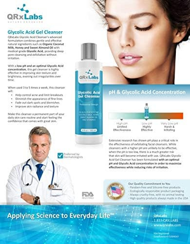 Lavagem Facial Com Ácido Glicólico Qrxlabs - Gel De Limpeza