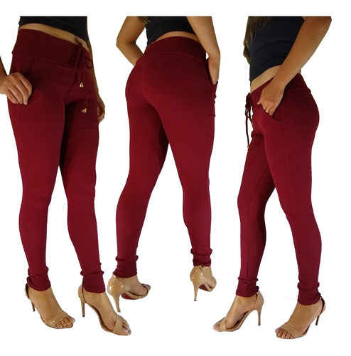 calça moletom colada feminina