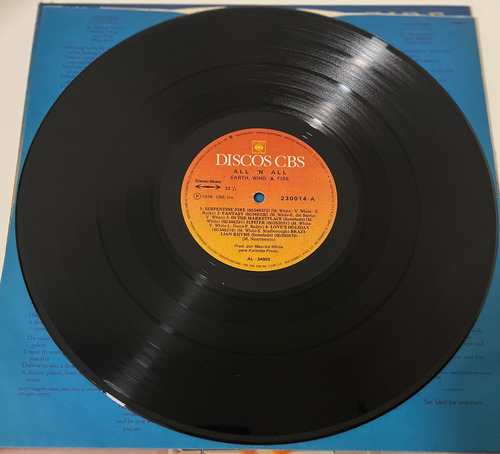Earth, Wind & Fire - Alln All - 1978 - Lp - Vinil (Usado)