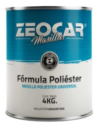 Masilla Poliester Universal Zeocar 4 Kg