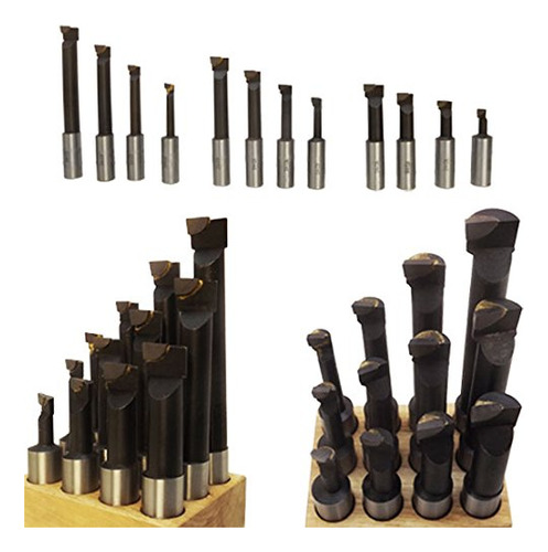 12 Pieza Vastago 3 4  Bore C6 Punta Carburo Boring Bar Set