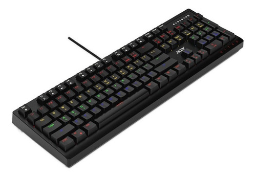 Teclado Gamer Acer Okb950 Mecanico Switch Blue Luces Rgb Pc