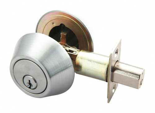 Imagen 2 de 3 de Cerrojo Manija Puerta Llave Chapa Cerradura Recamara Niquel