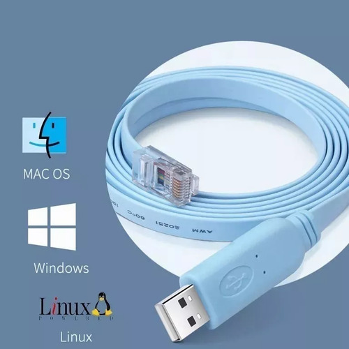 Cable Rj45 Macho A Usb Hembra Consola Ethernet Cat E5