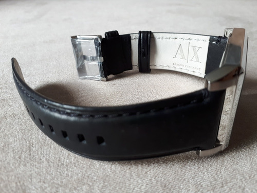 Relógio Original Armani Exchange Ax Pulseria De Couro Preto
